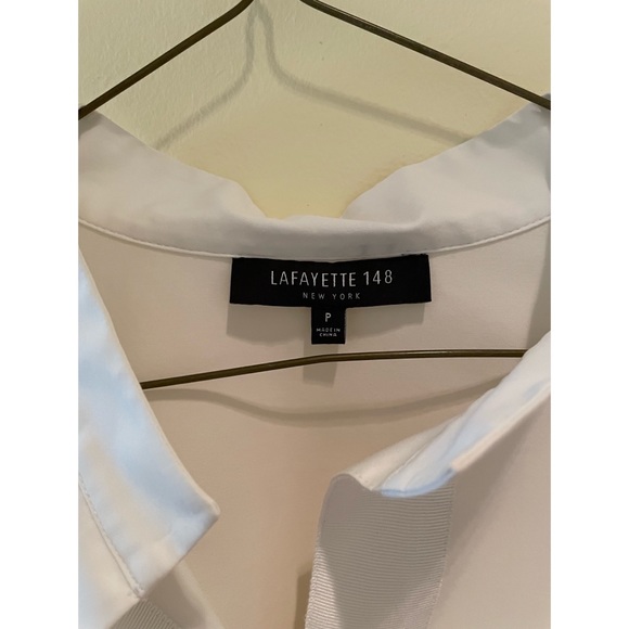 Lafayette 148 White Blouse - Picture 3 of 5